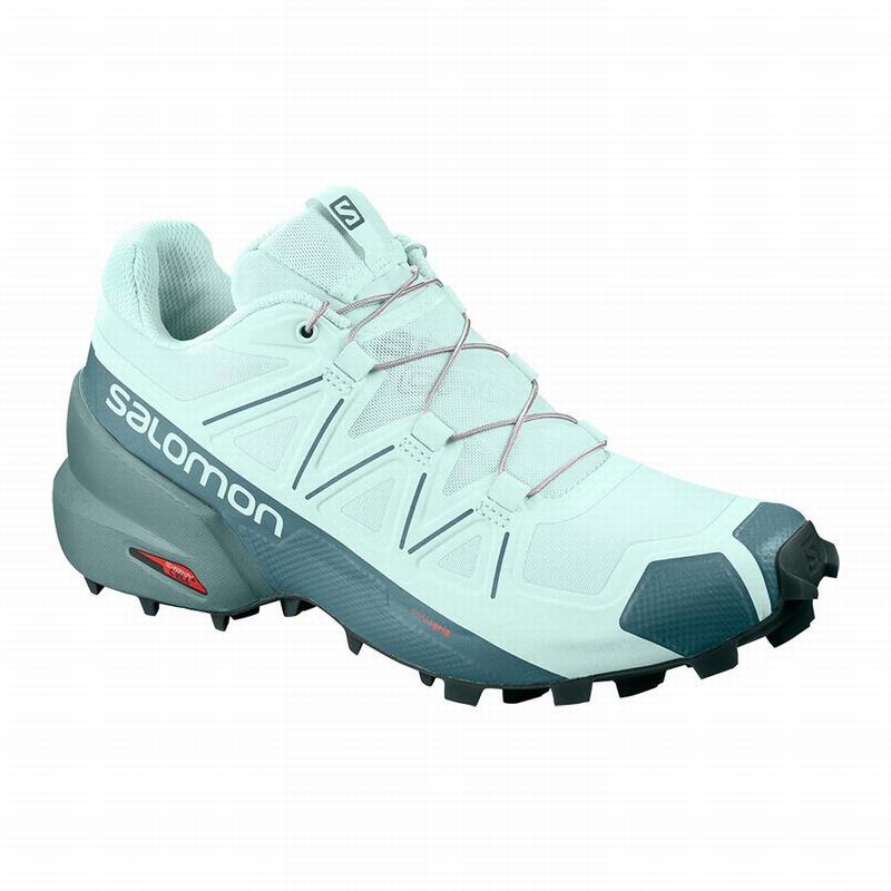 SALOMON SPEEDCROSS 5 Philippines - Women's Trail Running Shoes - Turquoise/Green | 407932-ASI